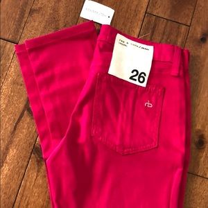 NWT! Rag and Bone hot pink denim!